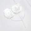 White Crepe 3D Sequin Flower Mini Dress White Crepe 3D Sequin Flower Mini Dress