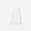 White Crepe Sequin Flower Dress White Crepe Sequin Flower Dress
