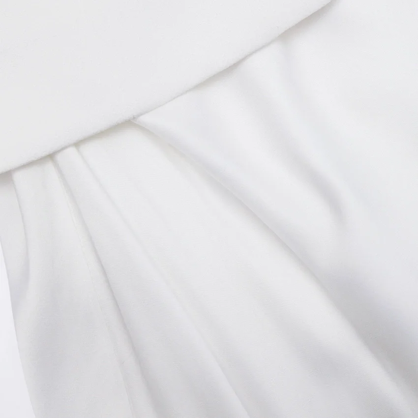White Crepe Tailored Maxi Dress White Crepe Tailored Maxi Dress