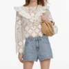 White Crochet Broderie Lace Top White Crochet Broderie Lace Top