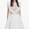 White Crochet Lace Crop Top