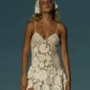 White Crochet Mini Dress White Crochet Mini Dress