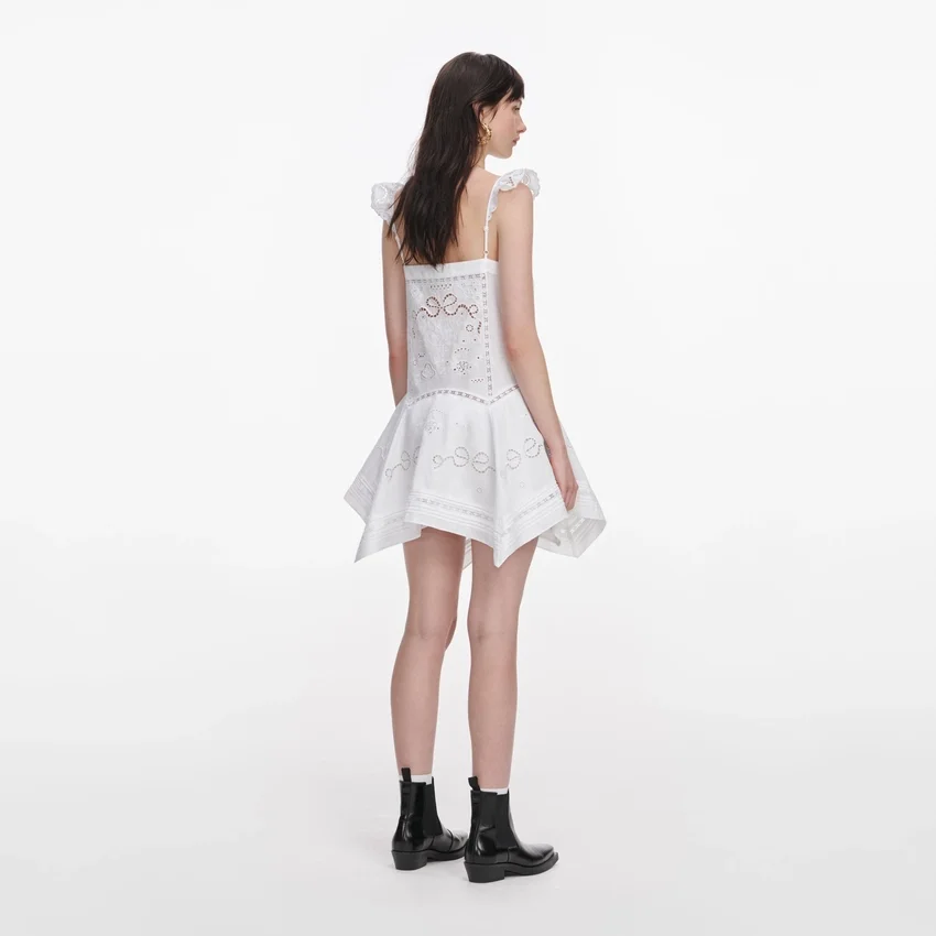 White Embroidered Mini Dress White Embroidered Mini Dress