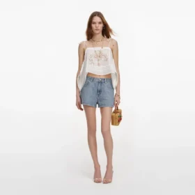 White Embroidered Top