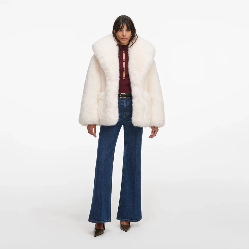 White Faux Fur Coat White Faux Fur Coat