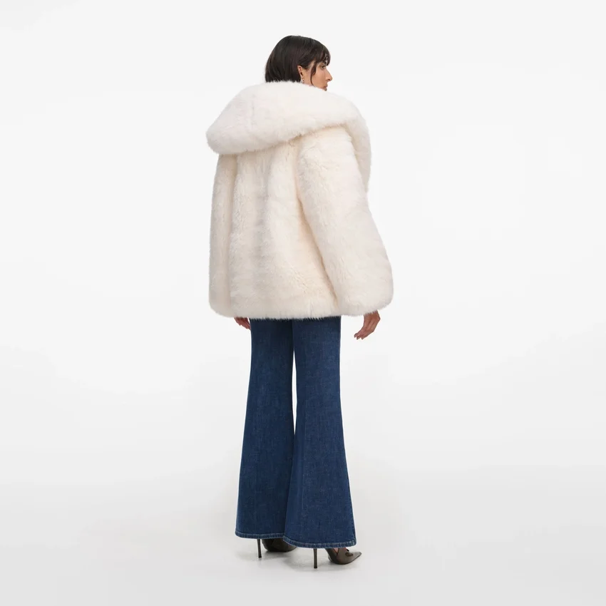 White Faux Fur Coat White Faux Fur Coat