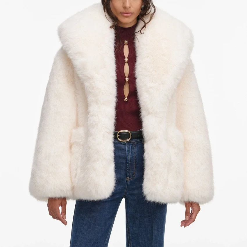 White Faux Fur Coat White Faux Fur Coat