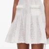 White Flower Trim Knit Mini Dress White Flower Trim Knit Mini Dress