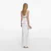 White Georgette Satin Maxi Dress White Georgette Satin Maxi Dress