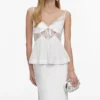 White Georgette Satin Maxi Dress White Georgette Satin Maxi Dress