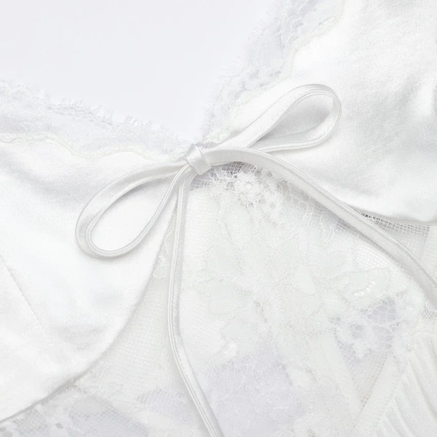 White Georgette Satin Maxi Dress White Georgette Satin Maxi Dress