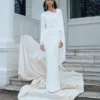 White Jersey Drape Maxi Dress White Jersey Drape Maxi Dress