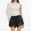 White Jersey Drape Top White Jersey Drape Top