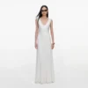 White Jersey Ruched Maxi Dress White Jersey Ruched Maxi Dress