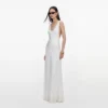 White Jersey Ruched Maxi Dress White Jersey Ruched Maxi Dress