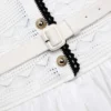 White Knit Linen Midi Dress