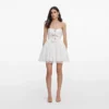 White Lace Bow Mini Dress White Lace Bow Mini Dress