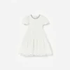White Lace Pearl Trim Dress White Lace Pearl Trim Dress