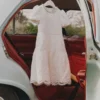 White Lace Pearl Trim Dress White Lace Pearl Trim Dress