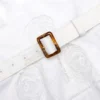 White Linen Blend Peplum Top White Linen Blend Peplum Top