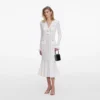 White Pointelle Knit Midi Dress White Pointelle Knit Midi Dress