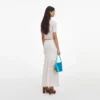 White Pointelle Knit Midi Skirt White Pointelle Knit Midi Skirt