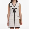 White Pointelle Knit Mini Dress White Pointelle Knit Mini Dress