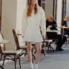 White Pointelle Knit Mini Skirt White Pointelle Knit Mini Skirt