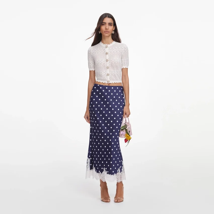White Pointelle Knit Top White Pointelle Knit Top