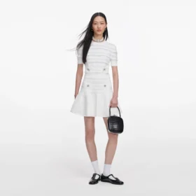 White Pointelle Knit Top