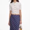 White Pointelle Knit Top White Pointelle Knit Top