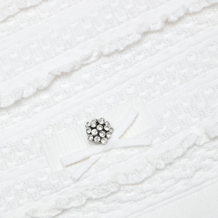 White Pointelle Knit Top White Pointelle Knit Top
