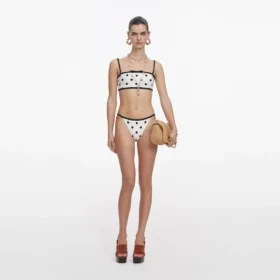 White Polka Dot Bikini Bottoms
