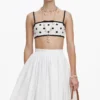 White Polka Dot Bikini Top White Polka Dot Bikini Top