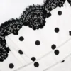 White Polka Dot Linen Midi Dress White Polka Dot Linen Midi Dress