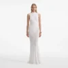 White Racer Back Viscose Knit Maxi Dress White Racer Back Viscose Knit Maxi Dress