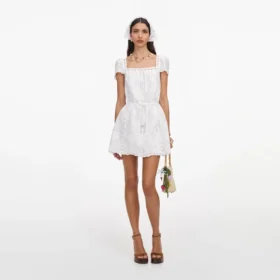 White Ramie Mini Dress