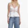 White Satin Lace Top White Satin Lace Top