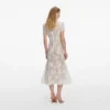 White Sequin Lace Midi Dress White Sequin Lace Midi Dress