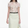 White Sequin Lace Top White Sequin Lace Top