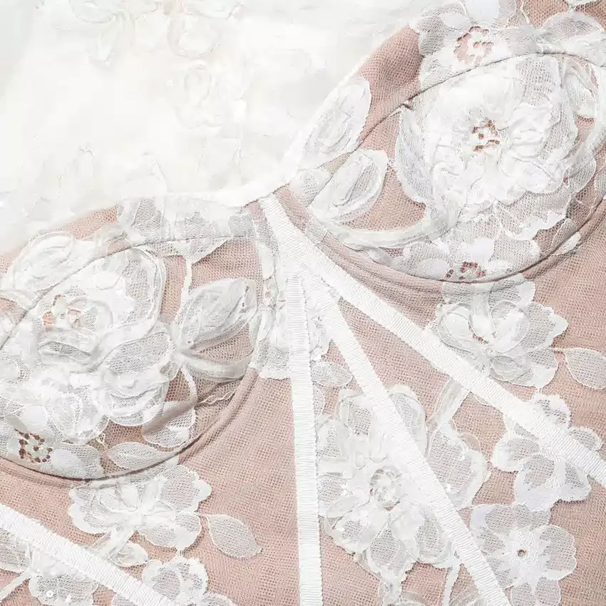 White Sequin Lace Top White Sequin Lace Top