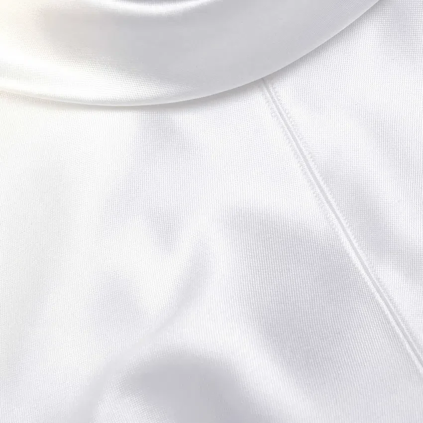 White Taffeta Collared Maxi Dress White Taffeta Collared Maxi Dress