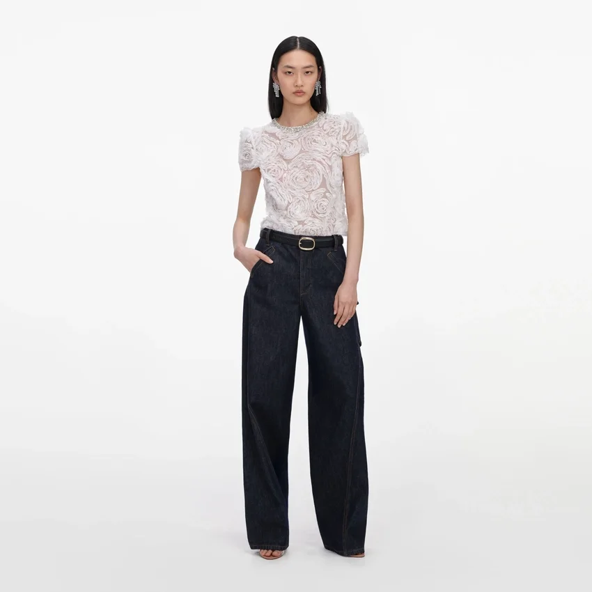 White Tulle Lace Top White Tulle Lace Top