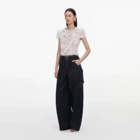 White Tulle Lace Top