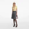 Yellow Contrast Lace Knit Top Yellow Contrast Lace Knit Top