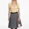 Yellow Contrast Lace Knit Top Yellow Contrast Lace Knit Top