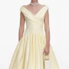 Yellow Cotton Midi Dress