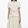 Yellow Crepe Tailored Midi Dress