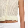 Yellow Crochet Flower Knit Top Yellow Crochet Flower Knit Top