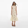 Yellow Crochet Lace Midi Dress Yellow Crochet Lace Midi Dress